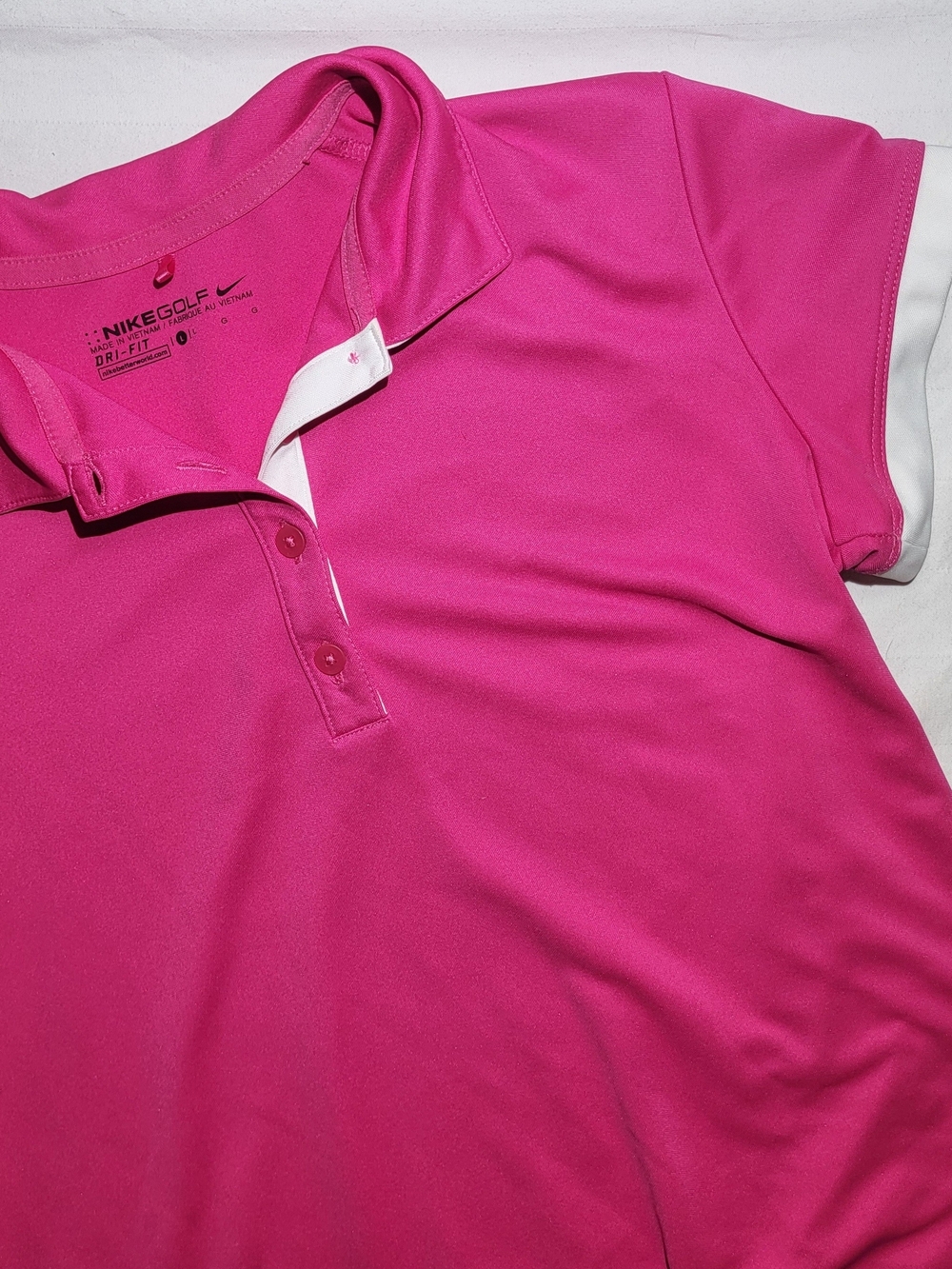 Nike Golf Kids Pink Dri-FIT Polo Top